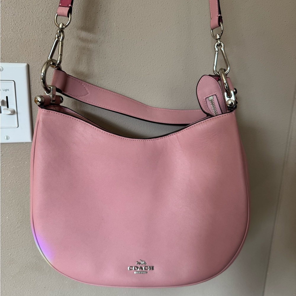 Coach Pink Leather Shoulder Bag